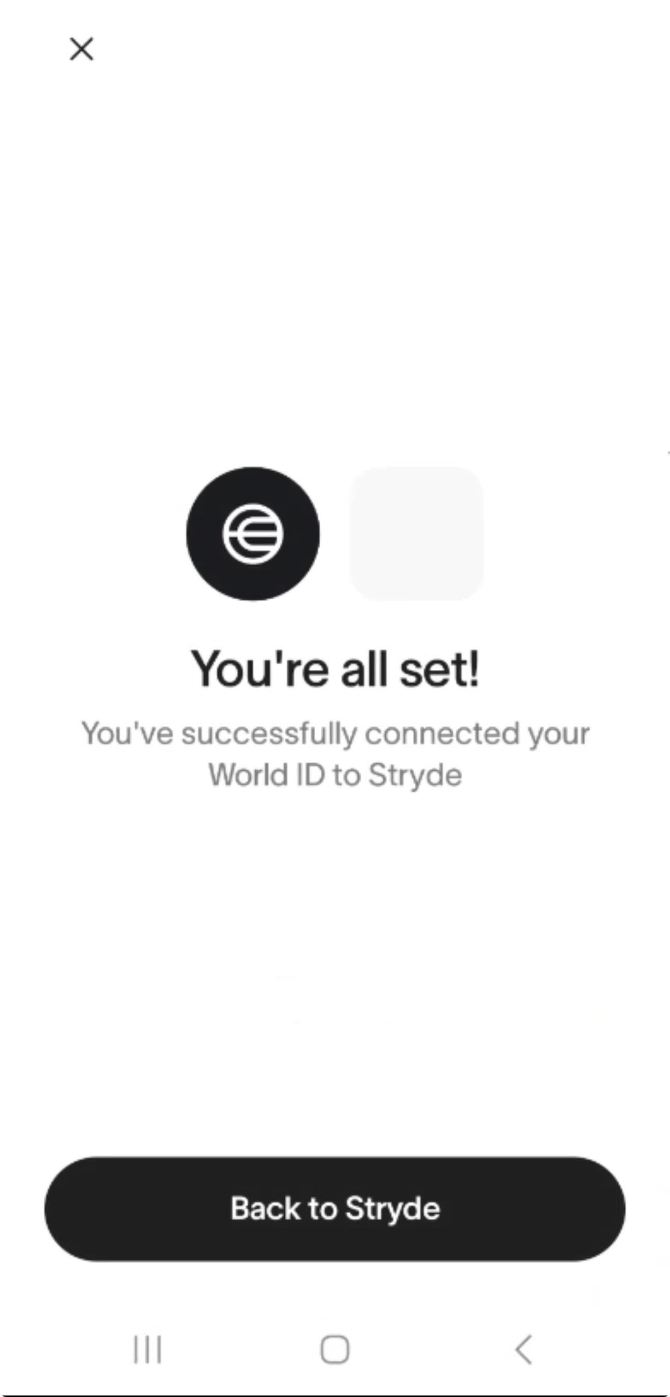 World ID successfully connected